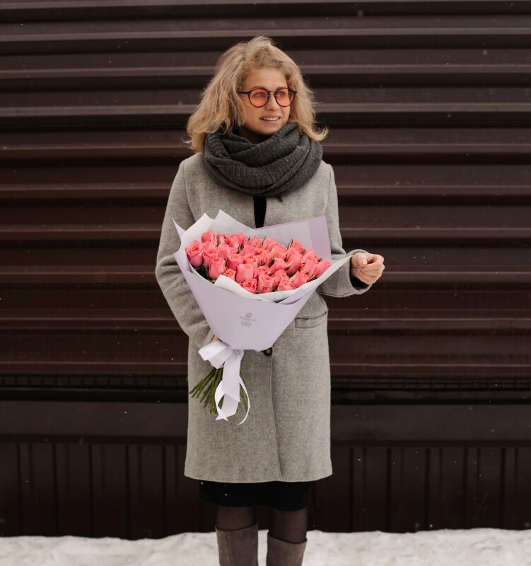 Букет из роз Айс Пинк 51 шт.